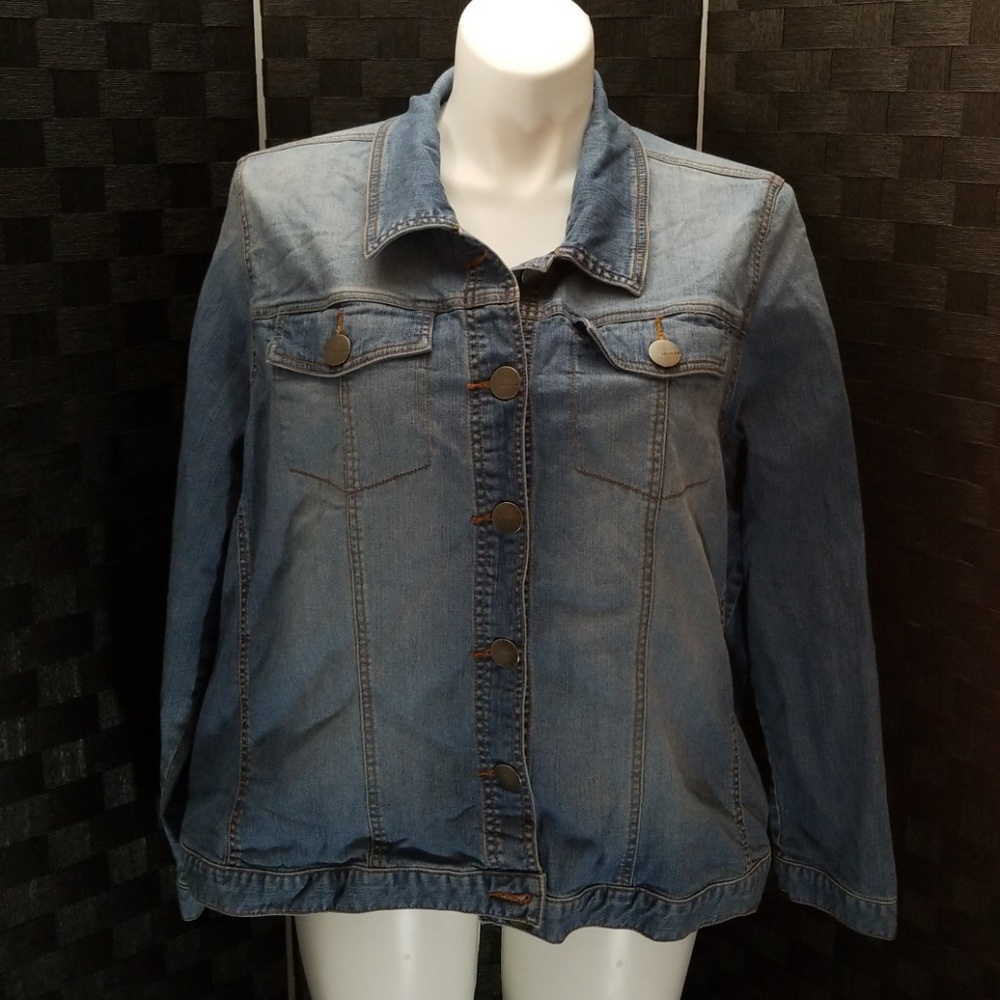 4x 26/28 plus size denim jean jacket